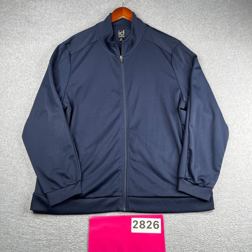 Ideology Full Zip Track Jacket Navy Blue Casual Pockets Mens 2XL